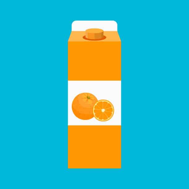 package orange juice icon. vector illustration in flat style